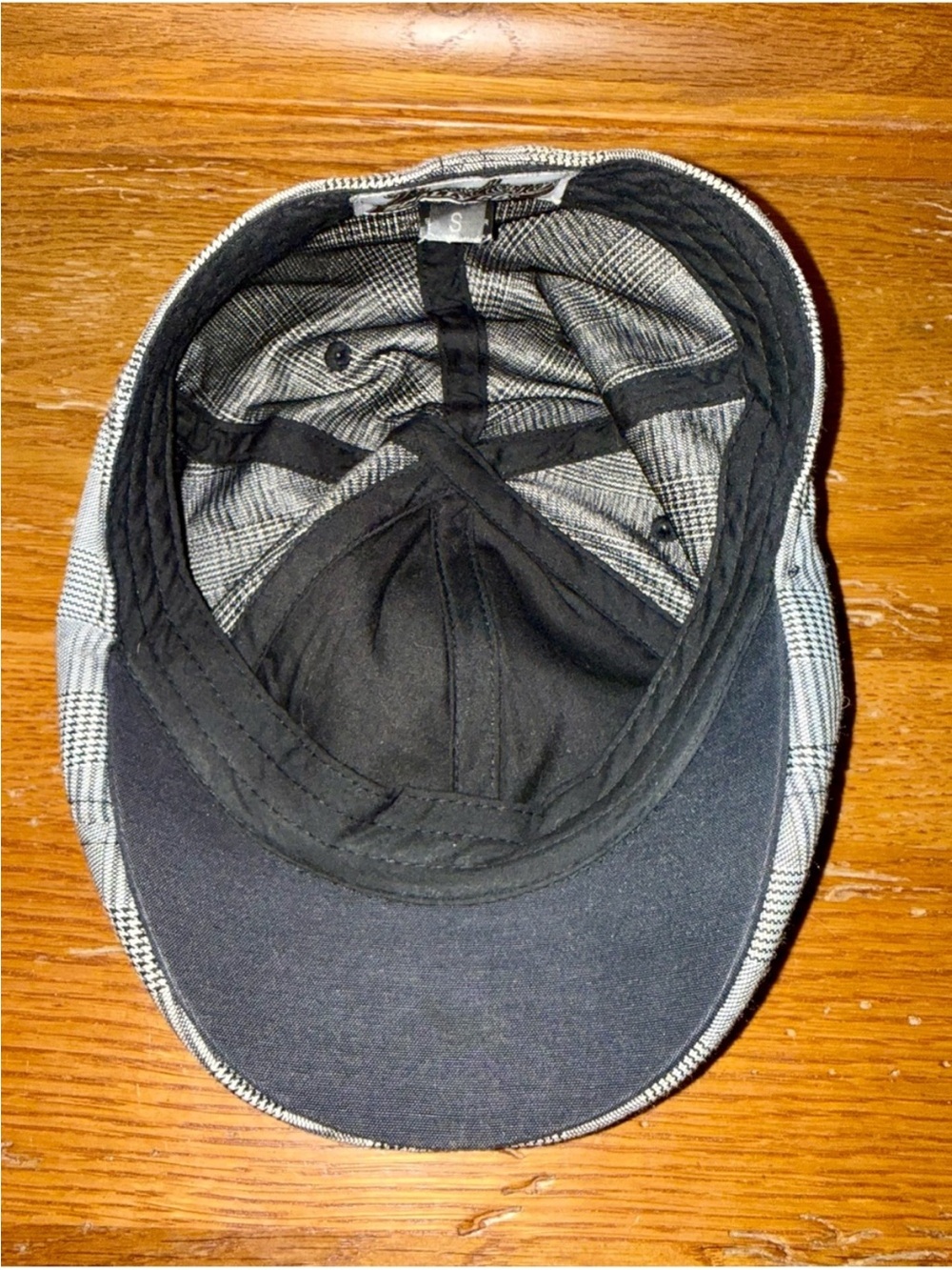 Boston Scally Gray And Black Plaid Newsboy Cap Size Small - Picture 7 of 8